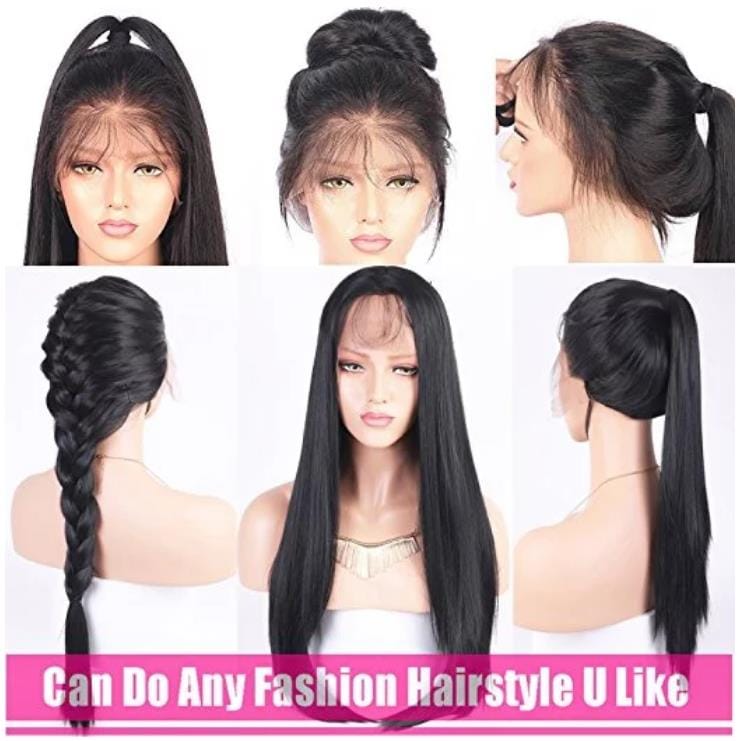 16 Inches / 360 Straight Hair Malaysian Hair Hd 360 Lace Wigs ,Top Quality Mink Brazilian Hair Transparent 360 wigs, Soft Human Hair Thin 360 Lace Frontal Wig