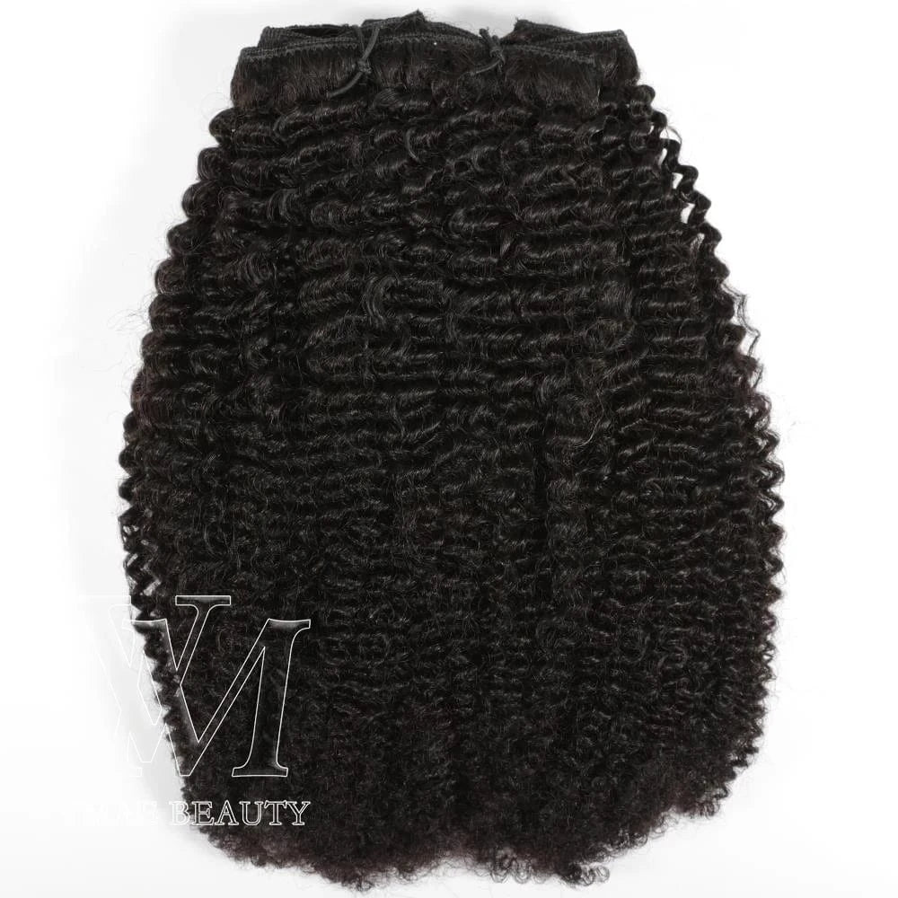 16 Inches / 4A 100g VMAE 100g Afro Kinky Curly Raw Virgin Hair Weaves Burmese 3A 3C 4B 4C One Donor Human Hair Drawstring Ponytail with Easy Combs