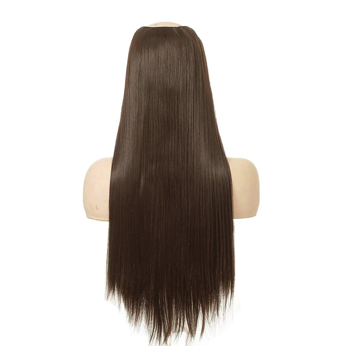 16 Inches / 8B SARLA 24" High Quality Hair Extension Supplies Best Synthetic Fiber Straight Clip In Hair Extensions Cheap U Part Wig For Women
