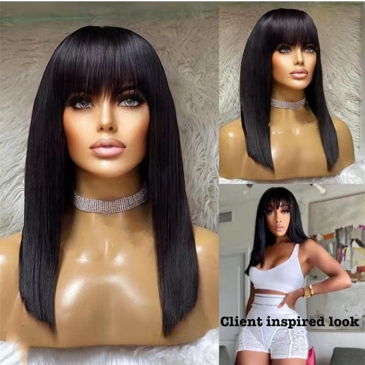 16 Inches / Color 13 Invisible Swiss Lace Ombre Brown Color Pixie Blunt Cut Bob 100 Virgin Human Hair Super Soft Lace Front Wigs