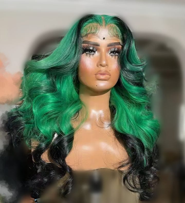 16 Inches / Color 5 Pre Plucked Yellow/Black 13*4 Transparent HD Lace Front Wigs Human Virgin Hair Lace Frontal Wig for Women