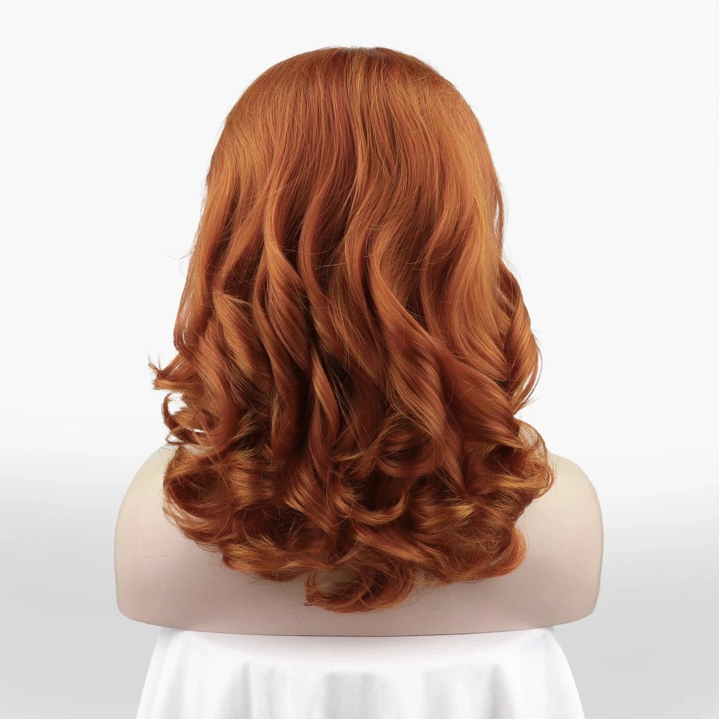 16 Inches / N19-C003-GL Celebrity 16inch Short bob cut copper hair Matte Heat Resistant Fiber synthetic wigs vendor