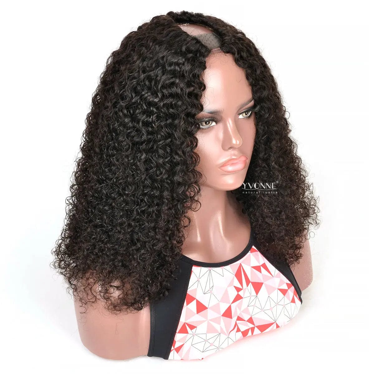 16 Inches / Natural Color YVONNE Thin Part Wigs Series Malaysian curly Human Hair U Part Wigs For Women Natural Color