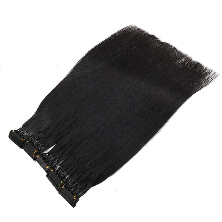 16 Inches / straight VMAE Mongolian Cuticle Aligned 6D Hair Extension Prebonded Hair Natural Color Afro Kinky Curly 3A 3B 3C 6D Human Hair Extensions