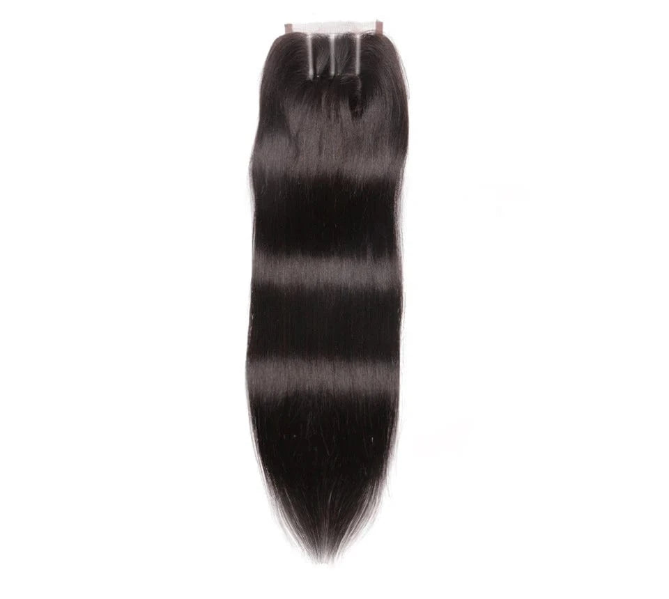 16 Inches / Three Part SARLA HD Transparent Lace Closure Front Straight 4*4 100% Real Brazilian Human Hair Extension For Black Women