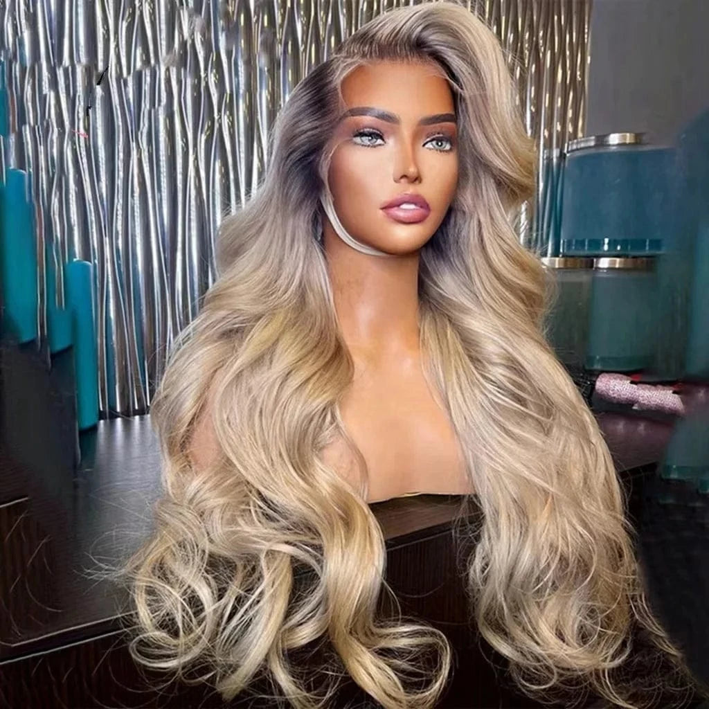 16 Inches / Wig 4 Glueless Quality Wig Cheap Price #4 613 Blonde Highlight Soft Virgin Remy Cuticle Aligned Human Hair Lace Front Wigs For Women