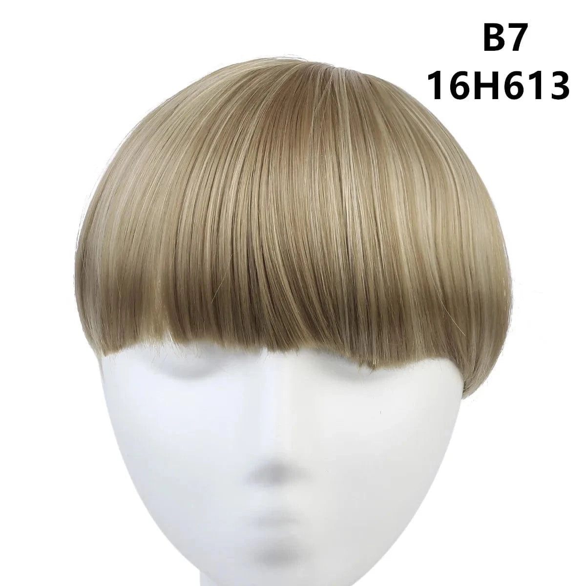 16H613 SARLA 8'' high quality synthetic fiber Natural Looking One Piece Straight Short  Hair Bangs For  Women