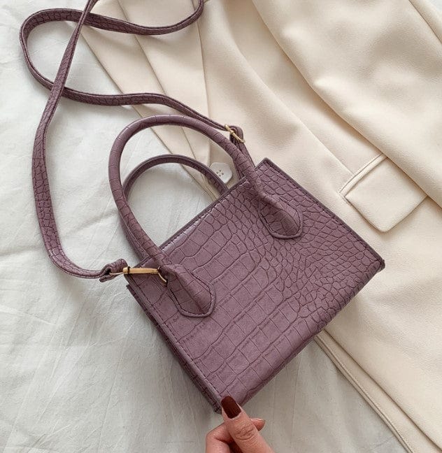 17*8*22CM / Purple Luxury Mini Women Hand Bags Women Patent Leather Handbags Ladies Small Shoulder Crossbody Purses and Handbags for Women Bags
