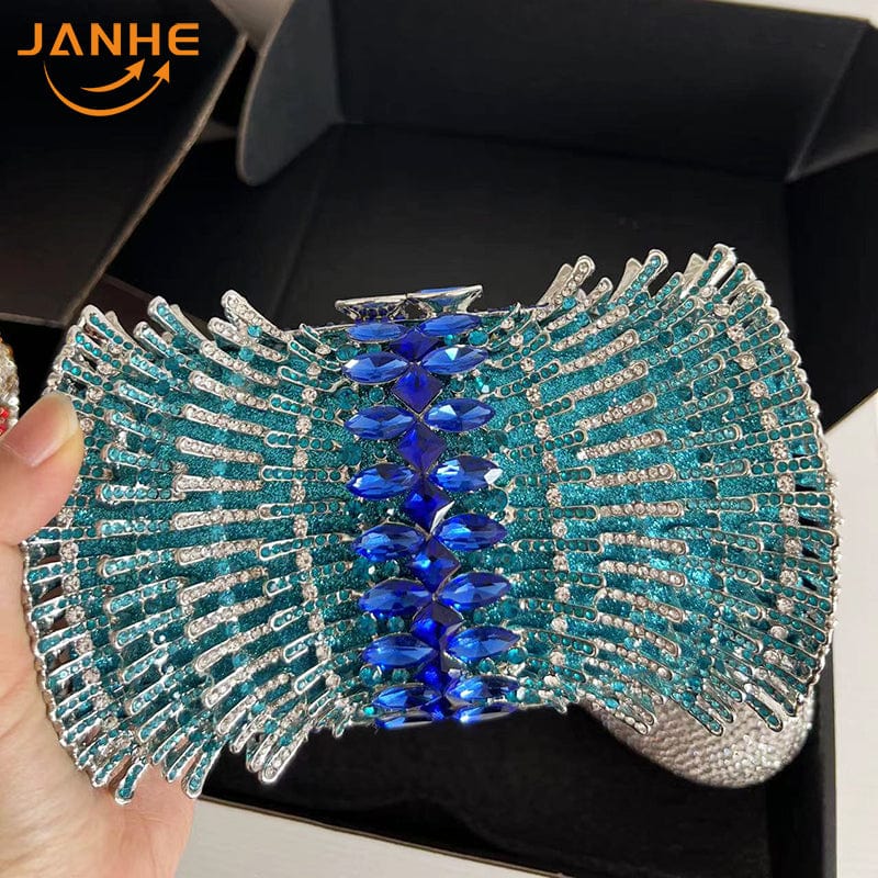 18 Drop Shipping bolsos mujer sacos Lady Luxury Bling Crystal Diamond Handbag Purse Ice Cream Evening Bag Women Rhinestone Clutch