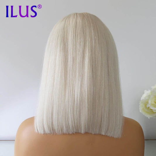 18 Inches / 075# White 60 Colored Lace Frontal Wigs Straight 10 Inch Bob Wigs Short Pixie Cut Full HD Lace Front Human Hair Wigs For Black Women