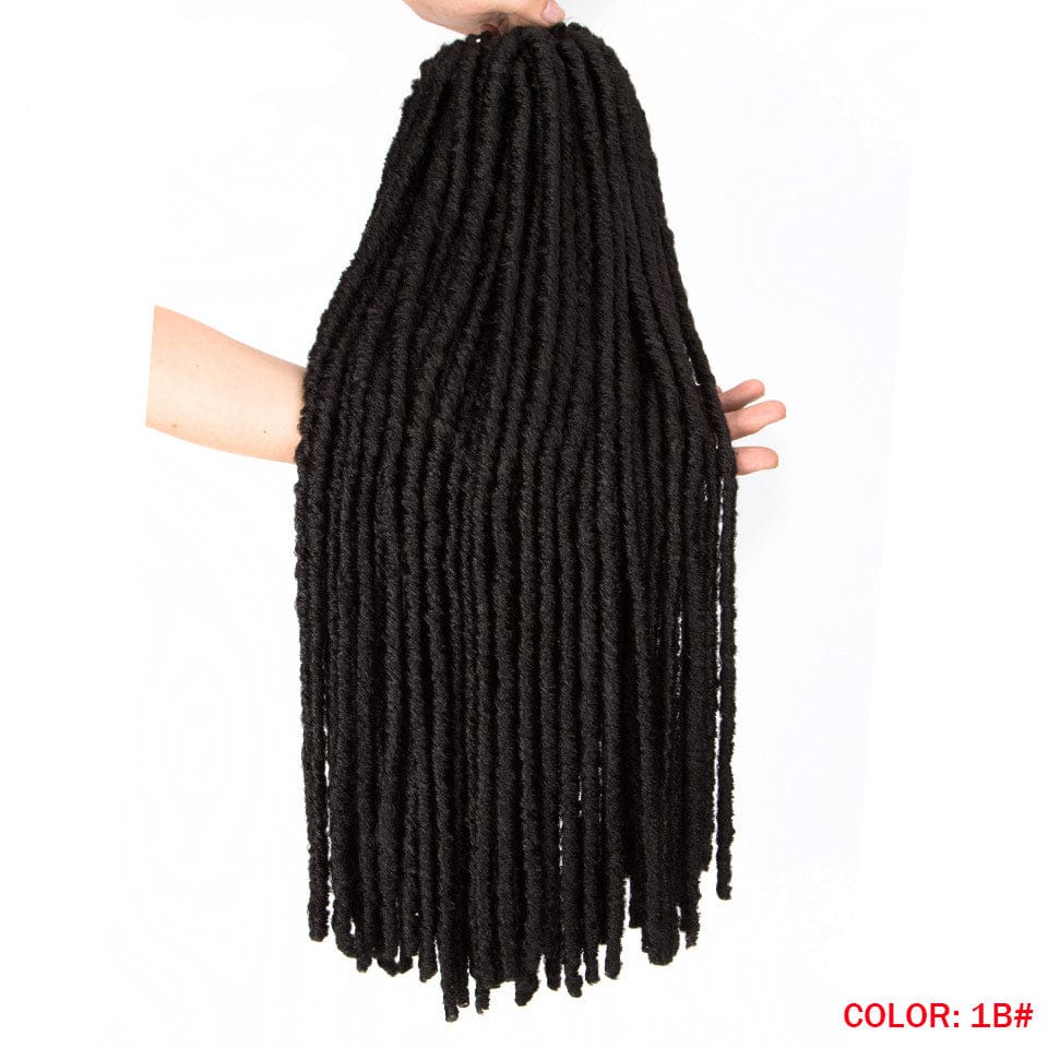 18 Inches / 1B# best selling long marley wraps supplies afro for dreads real faux bohemian human hair crochet locs