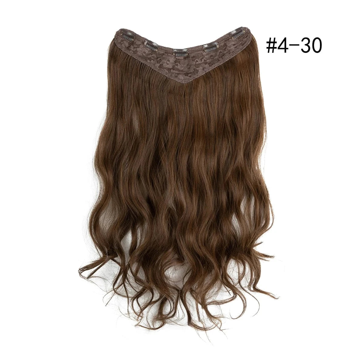 18 Inches / 4/30 Wholesale 26" One Piece Synthetic Curly Seamless Natural Blonde 5 Clips In Synthetic Hair Extensions Wigs For White Women