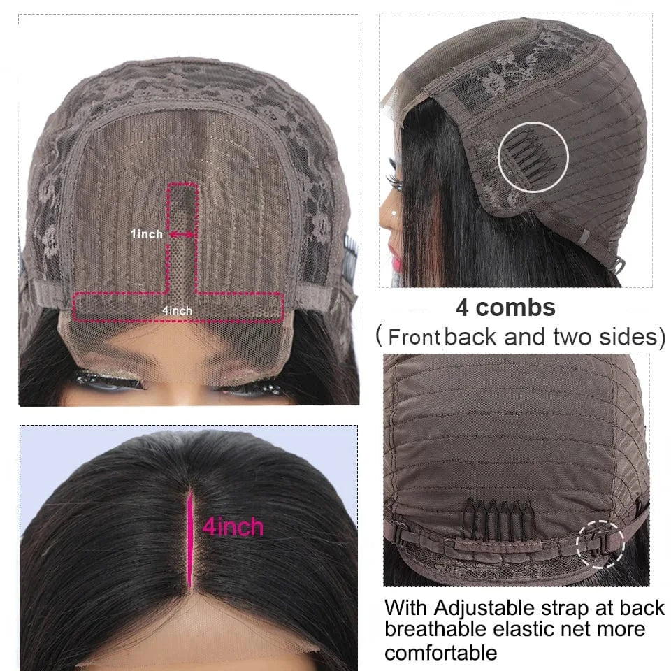 18 Inches / 4*4*1Body wig 250% FX-HA27 Wholesales Wear and Go Lace Frontal 4x4 Body Closure Wigs Raw Curly Human Hair Wig