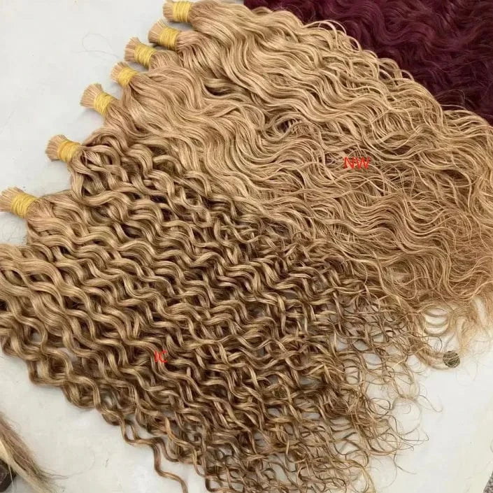 18 Inches / any Deep curly 100% human hair bulk 20 inches 26 inches hair bulk for braiding