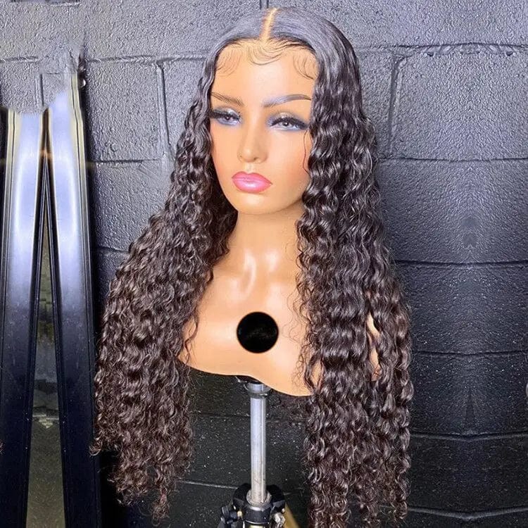 18 Inches / # Color2 Ginger Yellow Highlight Wig Deep Curly Texture Long Inches Cuticle Aligned With Baby Hair Lace Front Wigs
