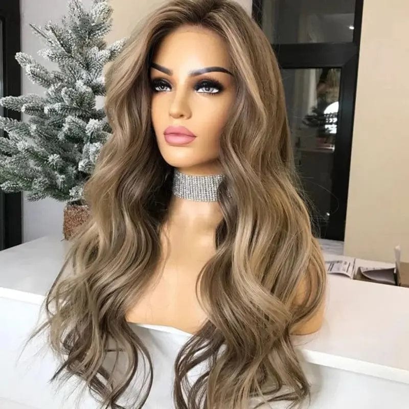 18 Inches / Color4 Professional Hair Vendors Highlight Brown Human Virgin Hair 4*4 Transparent HD Lace Closure Wigs