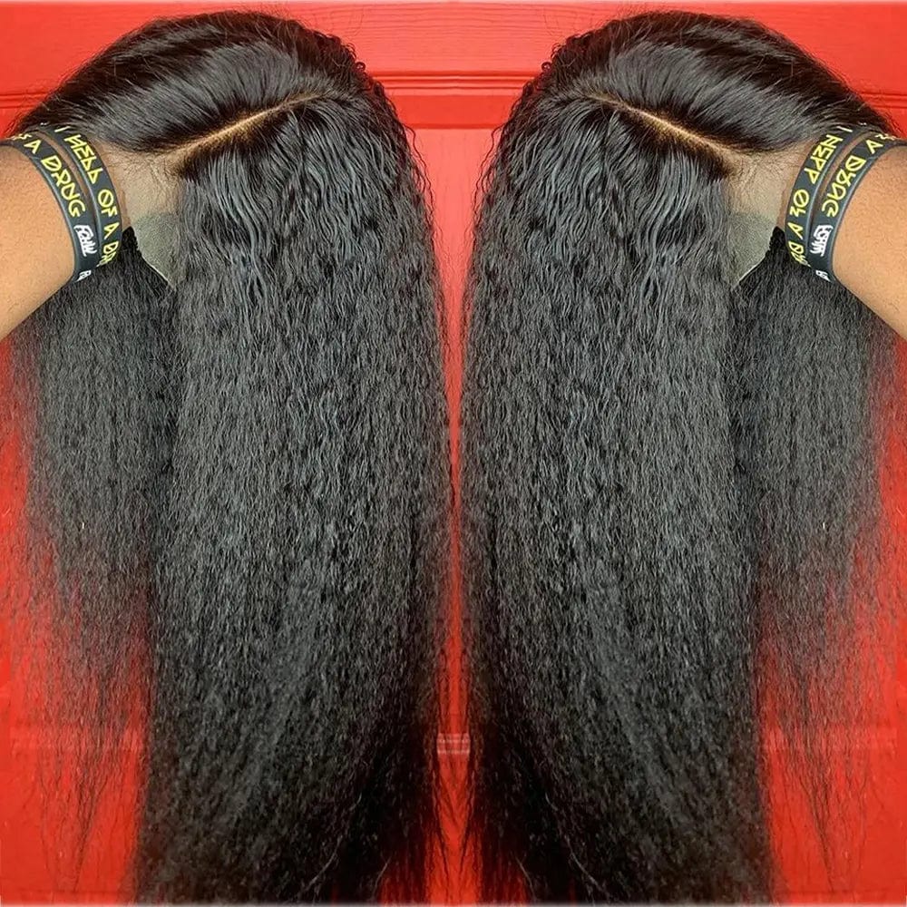 18 Inches / Kinky Straight 150% 180% density hd full lace human hair