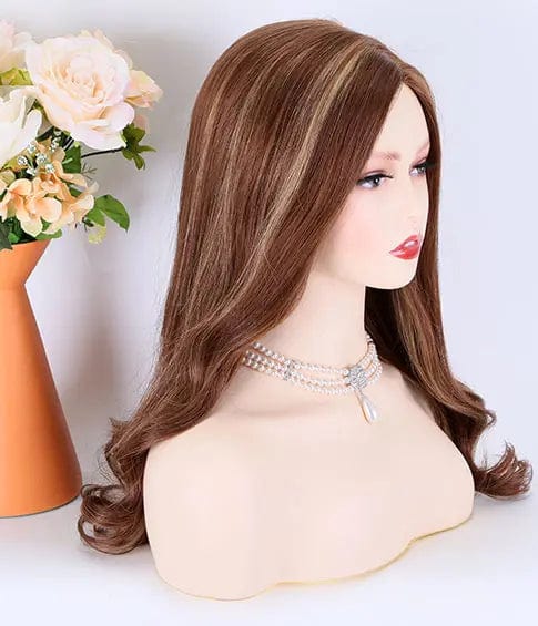 18 Inches / Picture Color Mono Top Wigs European 100% human hair