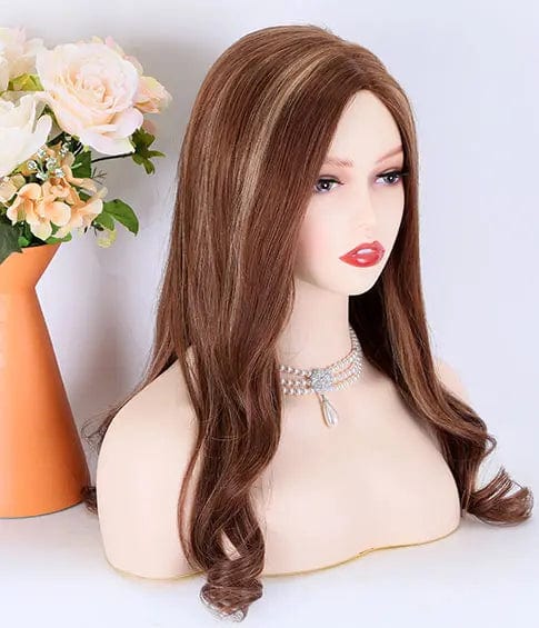 18 Inches / Picture Color Mono Top Wigs European 100% human hair