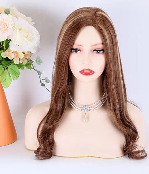 18 Inches / Picture Color Mono Top Wigs European 100% human hair