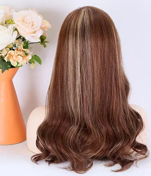 18 Inches / Picture Color Mono Top Wigs European 100% human hair