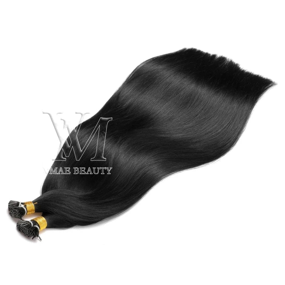 18 Inches / Straight VMAE Brazilian Raw Virgin Afro 3B 3C Kinky Curly I Tip Keratin Hair Wave Pre Bonded Cuticle Aligned Remy Hair Extension