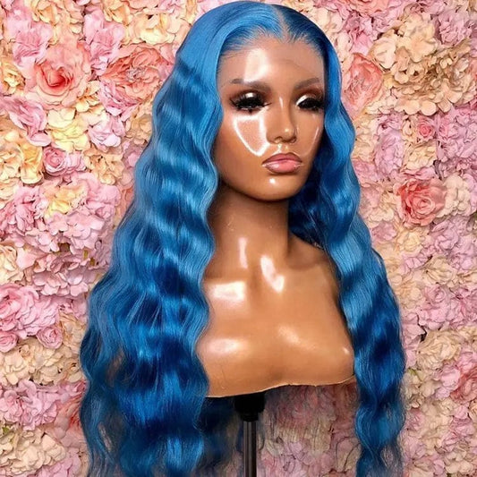 180% Density Blue Color Middle Part Deep Wave