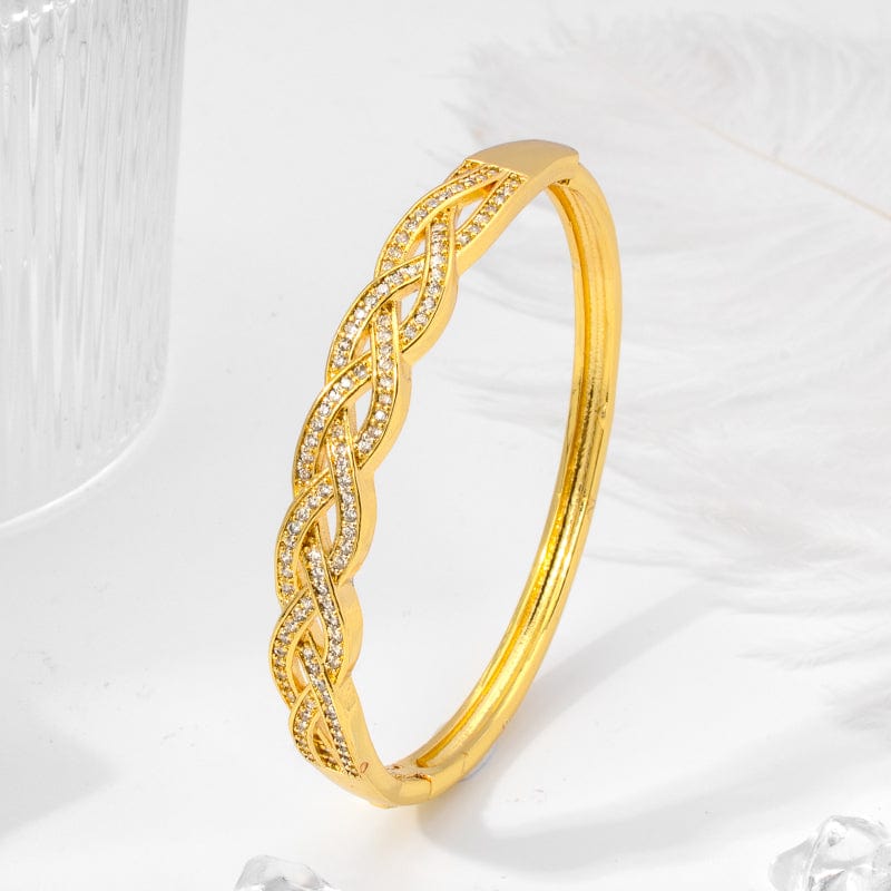 18cm / SY-B0023 High Quality 18k Gold Plated Minimalist Brass Cuff Bracelet For Women