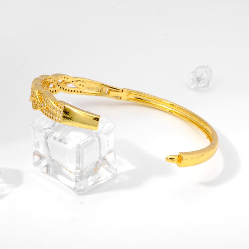 18cm / SY-B0023 High Quality 18k Gold Plated Minimalist Brass Cuff Bracelet For Women