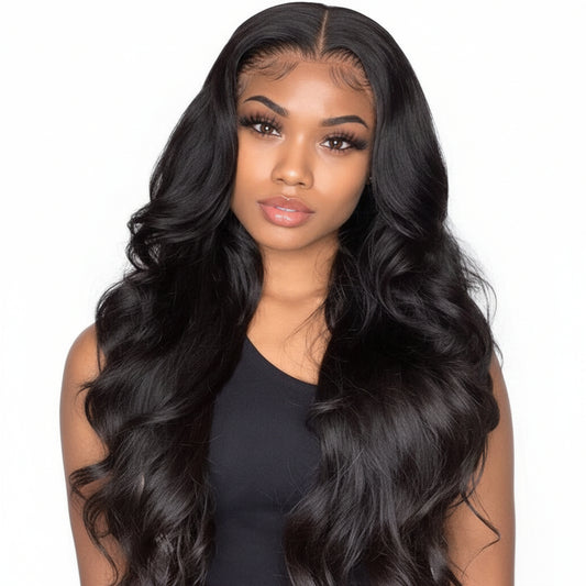 18inch/130% Density / Black Vendor Wigs Human Hair Lace Front Swiss Hd Transparent Lace 360 Frontal Closure Wig Brazilian Virgin Hair Straight Full Lace Wig