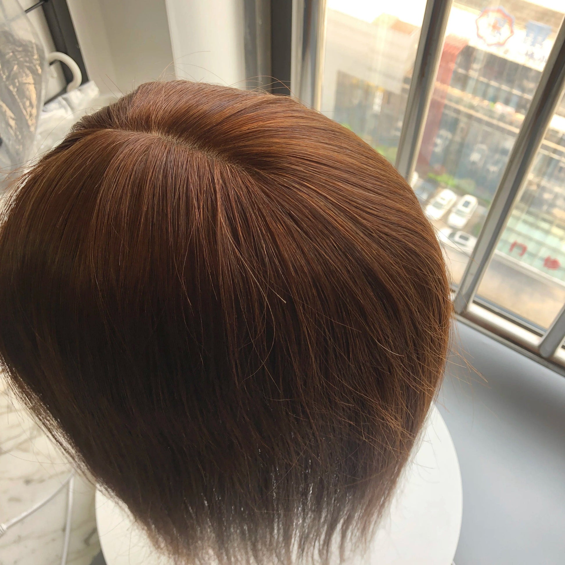 18inches / 1b / 13*15cm Fast Ship Silk Base Machine Weft Clip In Hair Extensions Human Hair Topper For Women