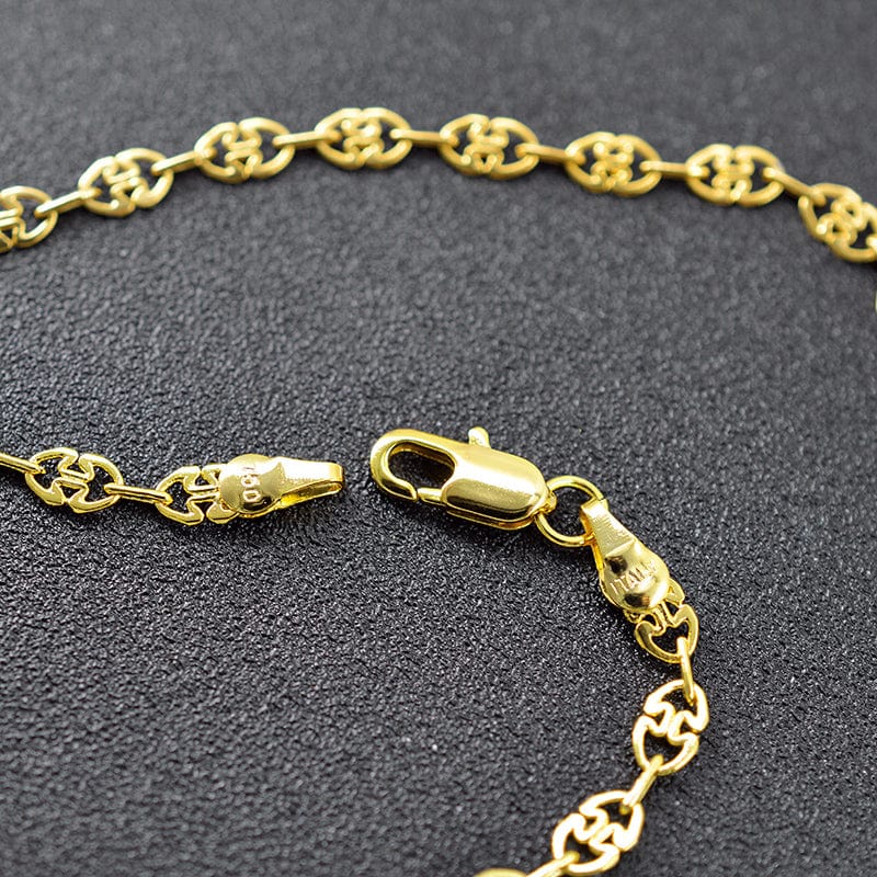 18inches / Gold Link Chain Necklace Dubai High Quality Geometric For Party Gift gold plated necklace