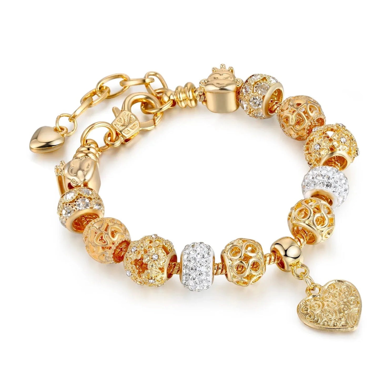 19CM / Orange High Quality 100% 925 Sterling Sliver Bracelet For DIY Charms/Beads/Pendants Jewelry Bracelet Set For Women Gift