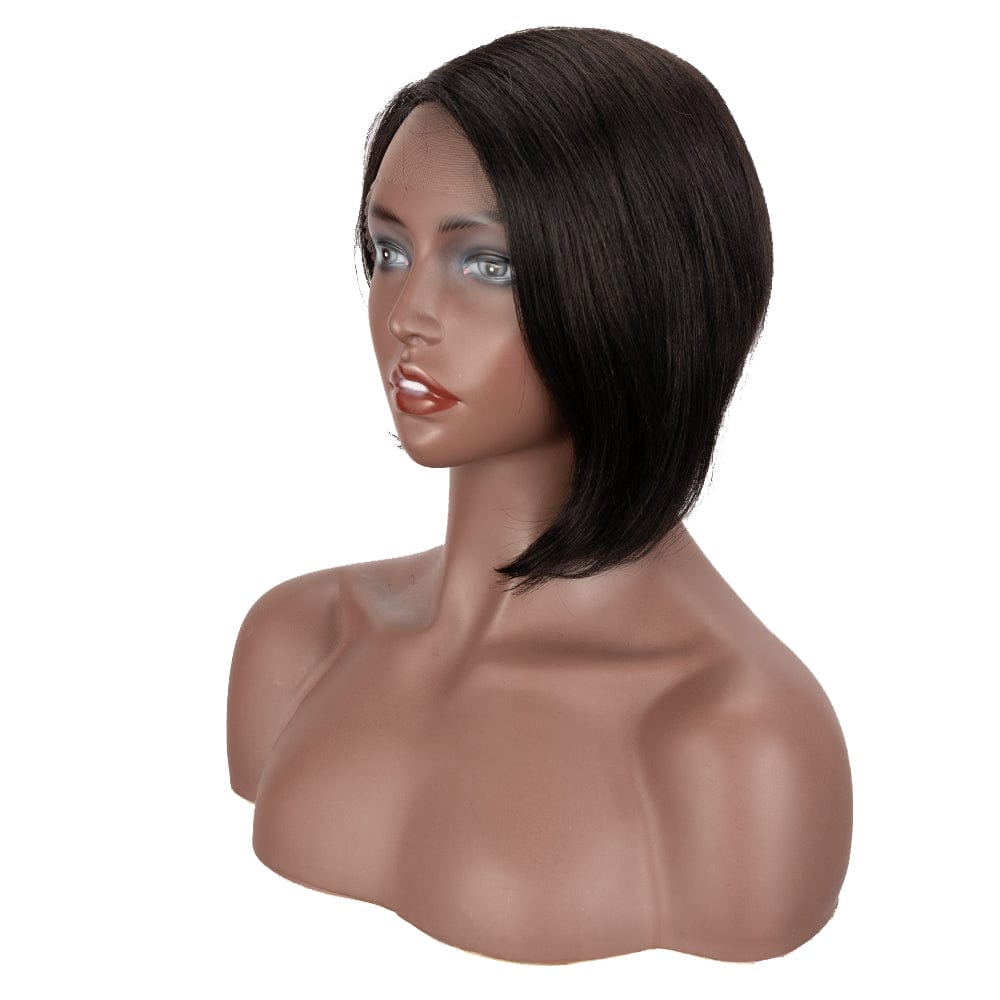 1B Hot Selling Human hair Bob Lace Front Wigs Natural Brazilian Remy Human Hair Wigs Pixie Cut Lace Part Wig For Women