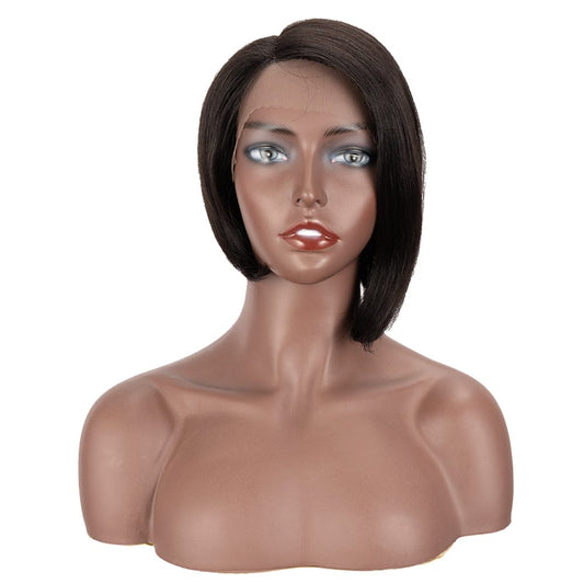 1B Hot Selling Human hair Bob Lace Front Wigs Natural Brazilian Remy Human Hair Wigs Pixie Cut Lace Part Wig For Women