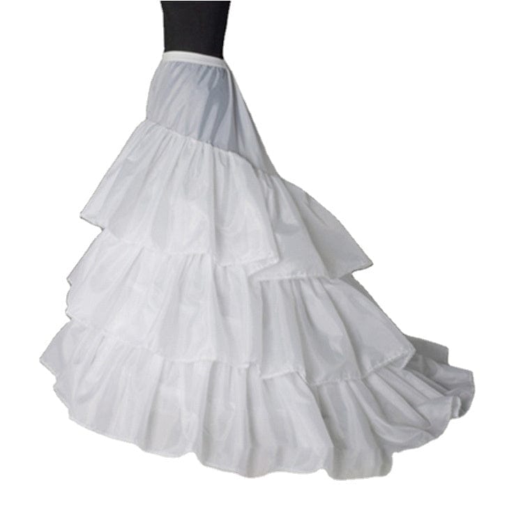 1pcs/bag / One size fit all Manufacturer made 3 hoops lotus leaf yarn underskirt drop shipping mermaid petticoat for A line Wedding dress