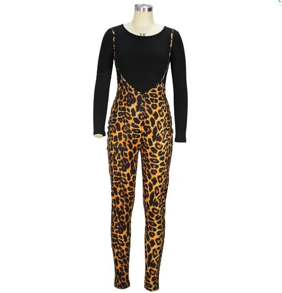 2 XL / 00 OEM Factory Hot Selling Casual Wear Leopard Print Women Jumpsuit