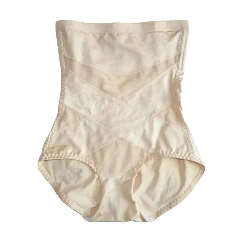2 XL / Beige Slimming Waist Underwear High Waist Lace Body Shape Enhancer Shaper Panties for Women