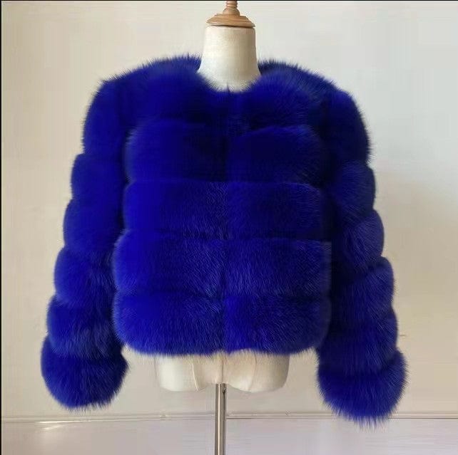 2 XL / color12 Fashion Winter Warm Long Coat Real Fox Fur Jacket Women Natural Fur Outerwear New Arrival