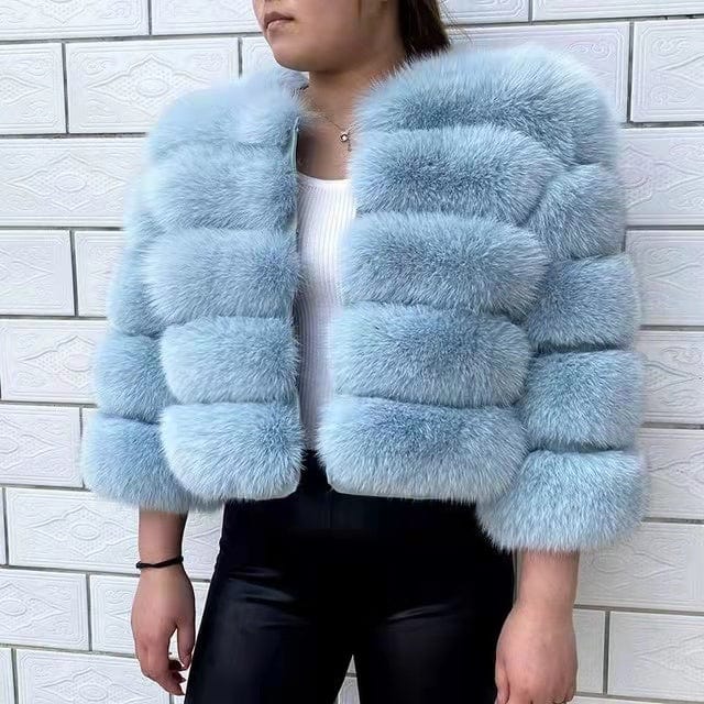 2 XL / color17 Fashion Winter Warm Long Coat Real Fox Fur Jacket Women Natural Fur Outerwear New Arrival