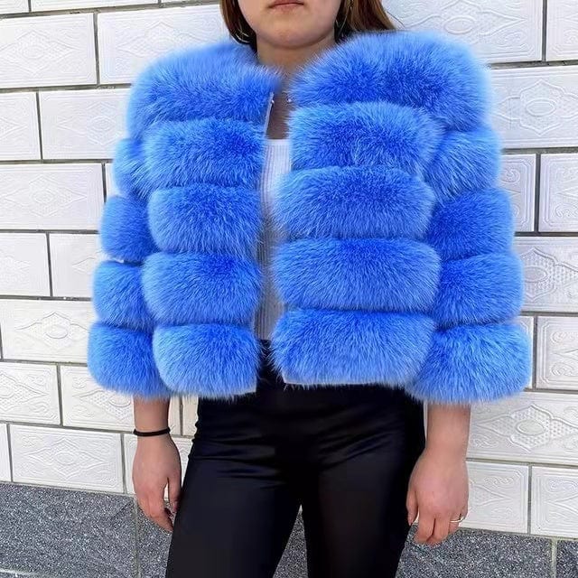 2 XL / color18 Fashion Winter Warm  Coat Real Fox Fur Jacket Women Natural Fur coat women