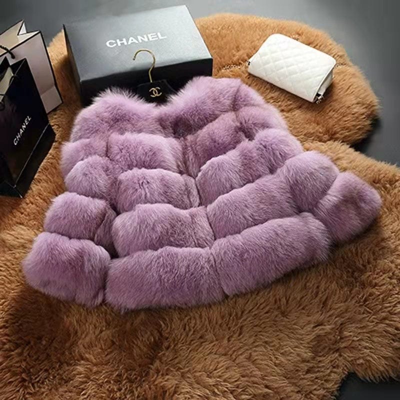2 XL / color22 Fashion Winter Warm  Coat Real Fox Fur Jacket Women Natural Fur coat women