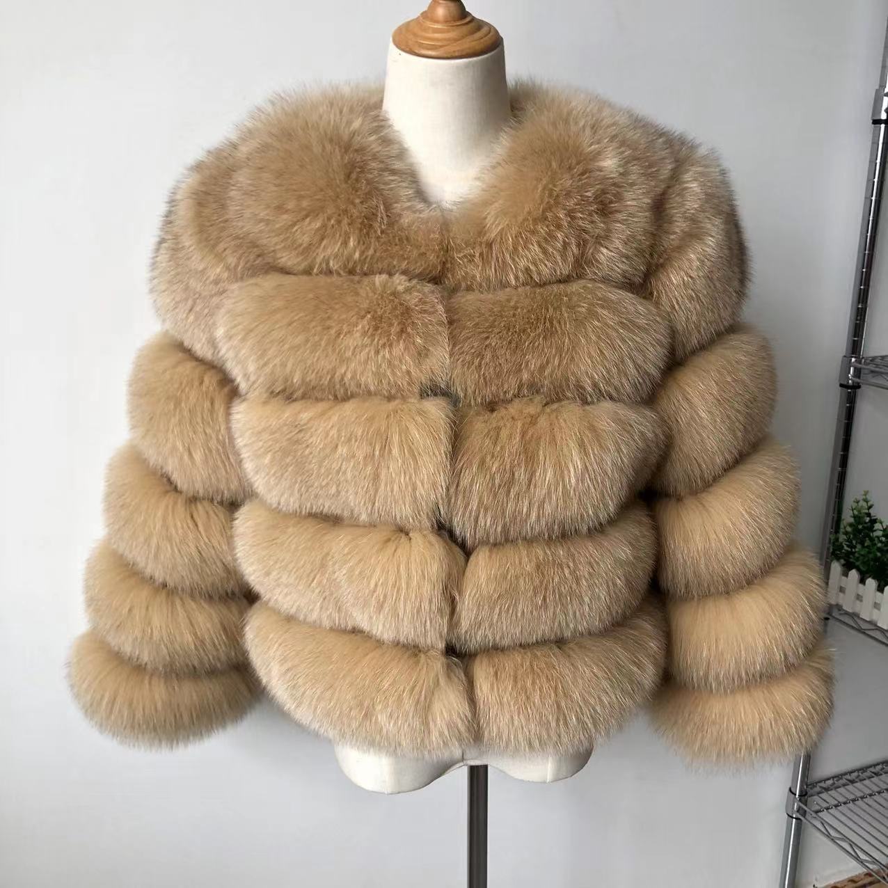 2 XL / color23 Fashion Winter Warm Long Coat Real Fox Fur Jacket Women Natural Fur Outerwear New Arrival
