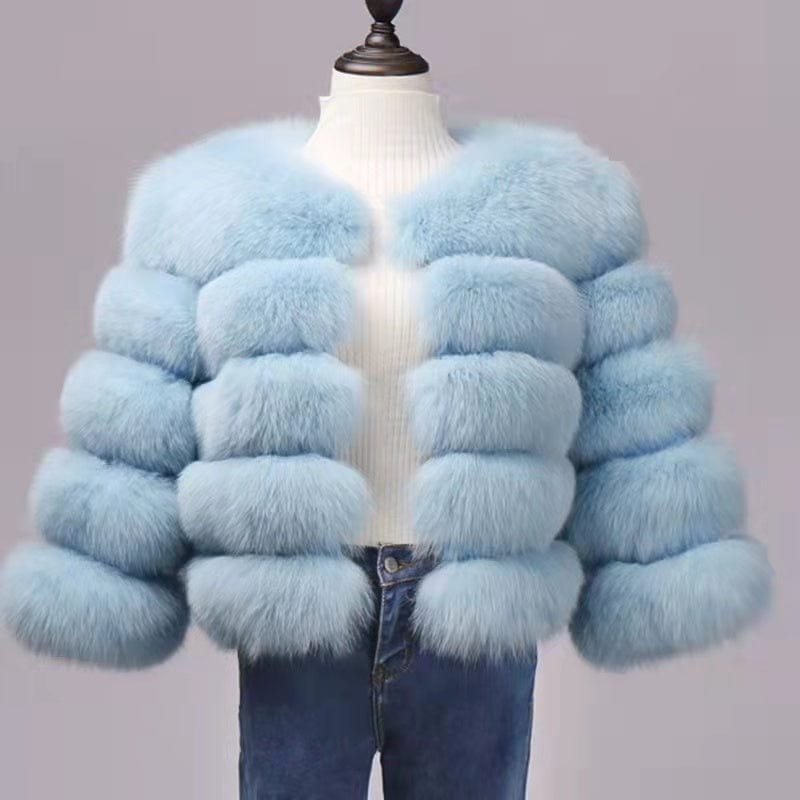 2 XL / color6 Fashion Winter Warm  Coat Real Fox Fur Jacket Women Natural Fur coat women