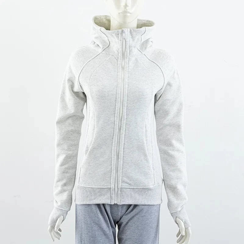 2 XL / Gray Sweat Manufacture jumpers Gym Custom logo Workout women raglan seam sleeve Slim Fully Zip Up hoodies