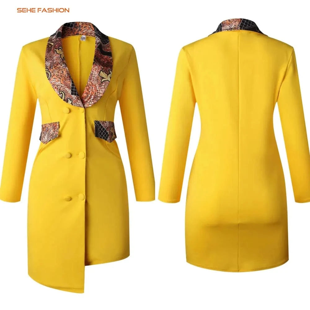 2 XL / pic 2 20411-MX25 office wear suits collar plus size dress ladies sehe fashion