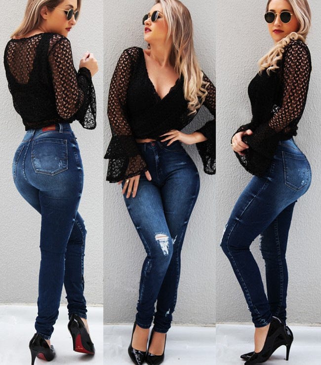 2 XL / pic 4 90910-MX13 high quality wholesale 4 colors series sehe fashion women jeans