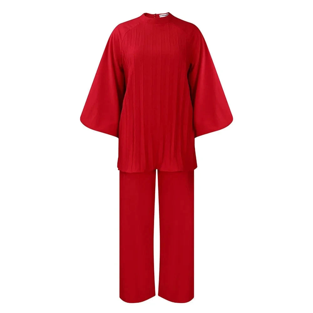 2 XL / Red Women'S Fall New Fashion Loose Big Yards 2 Sets European And American Two-Piece Suit