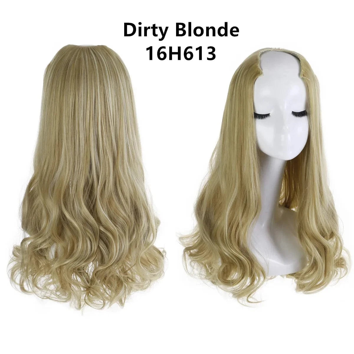 20 Inches / 16H613 SARLA  Wholesale 20" Long Curly Loose Wave Synthetic Hairpieces Natural Hair Extension Clip-in Upart U Part Wigs