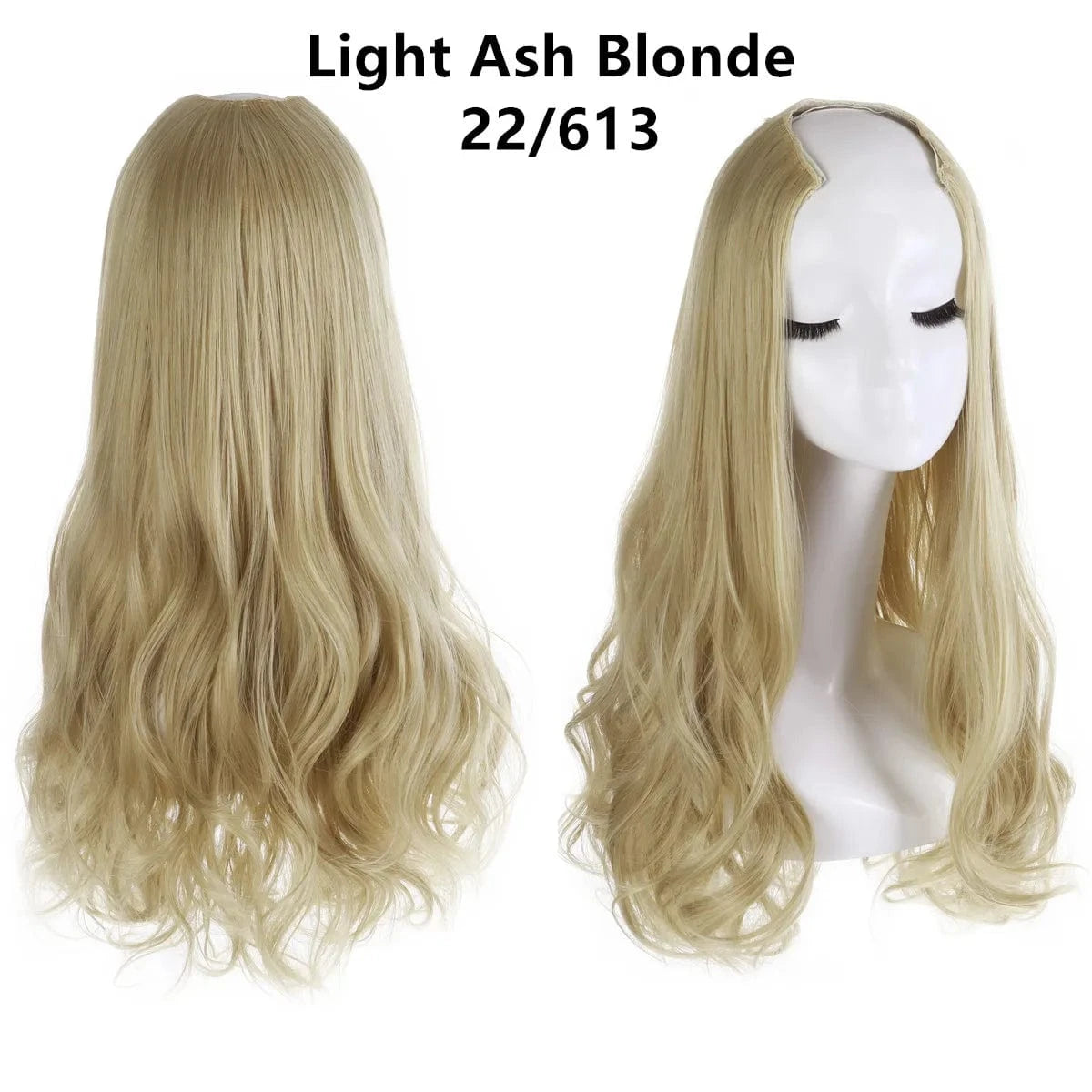 20 Inches / 22/613 SARLA  Wholesale 20" Long Curly Loose Wave Synthetic Hairpieces Natural Hair Extension Clip-in Upart U Part Wigs